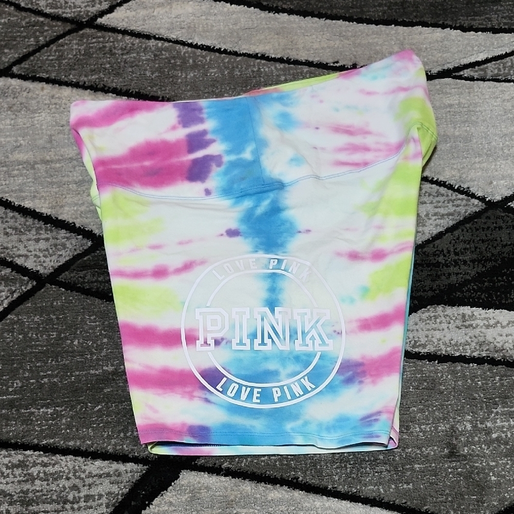 VS PINK 2021 TIE-DYE HIGH-WAIST BIKE SHORT XL